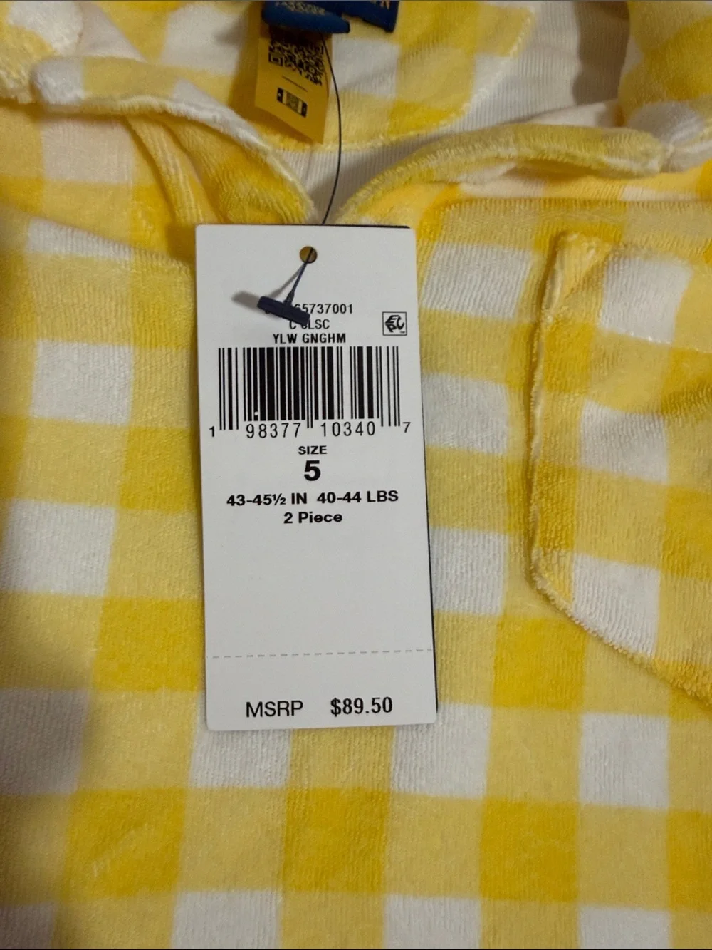 Ralph Lauren Yellow & White Gingham Polo Short Set